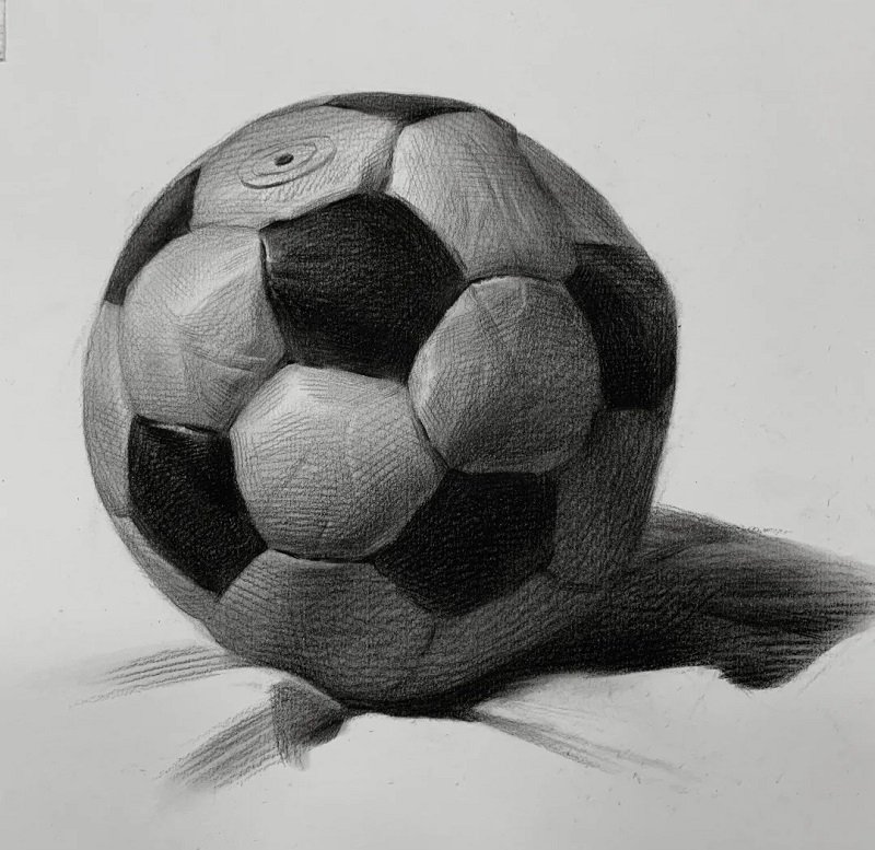 How to draw soccer ball​ easy step by step