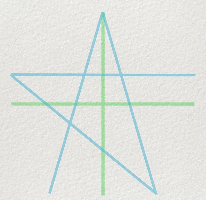How to draw star step by step 4