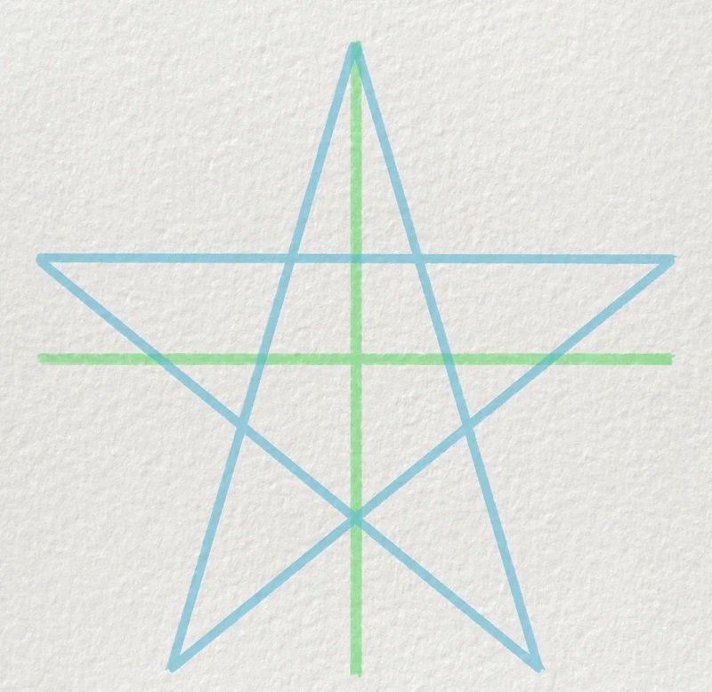 How to draw star step by step 5