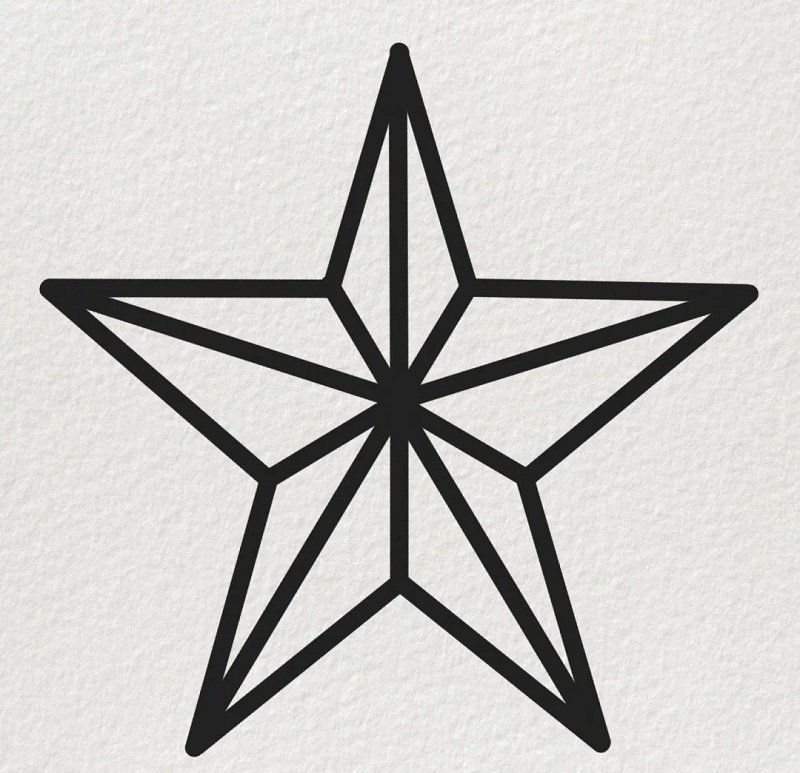 How to draw star step by step 8