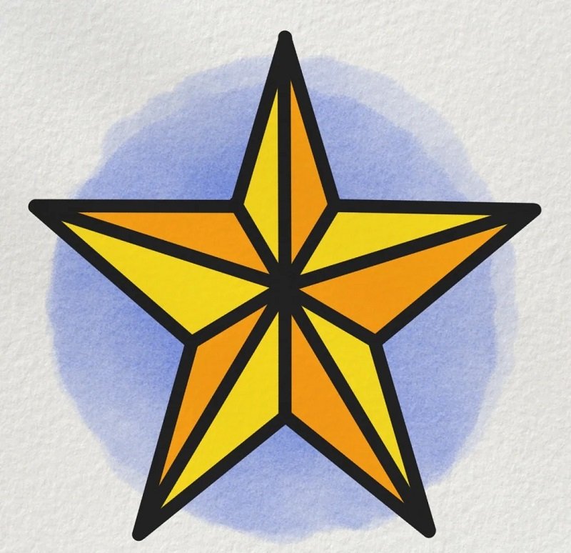 How to draw star step by step