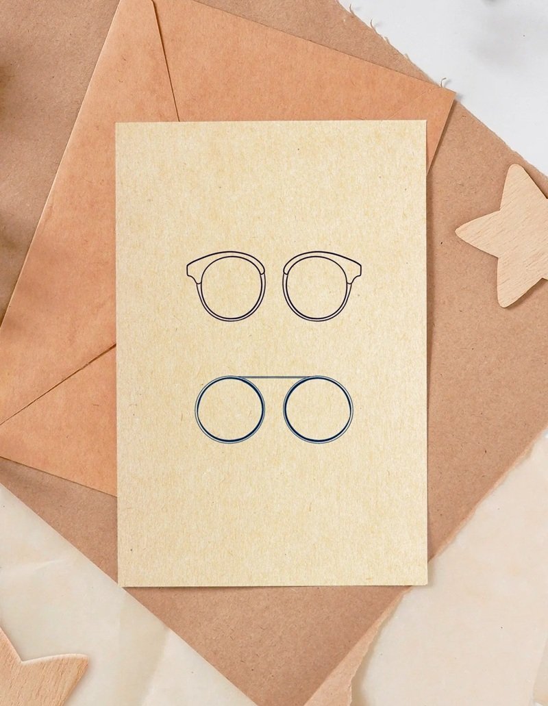 How to draw easy sunglasses 1