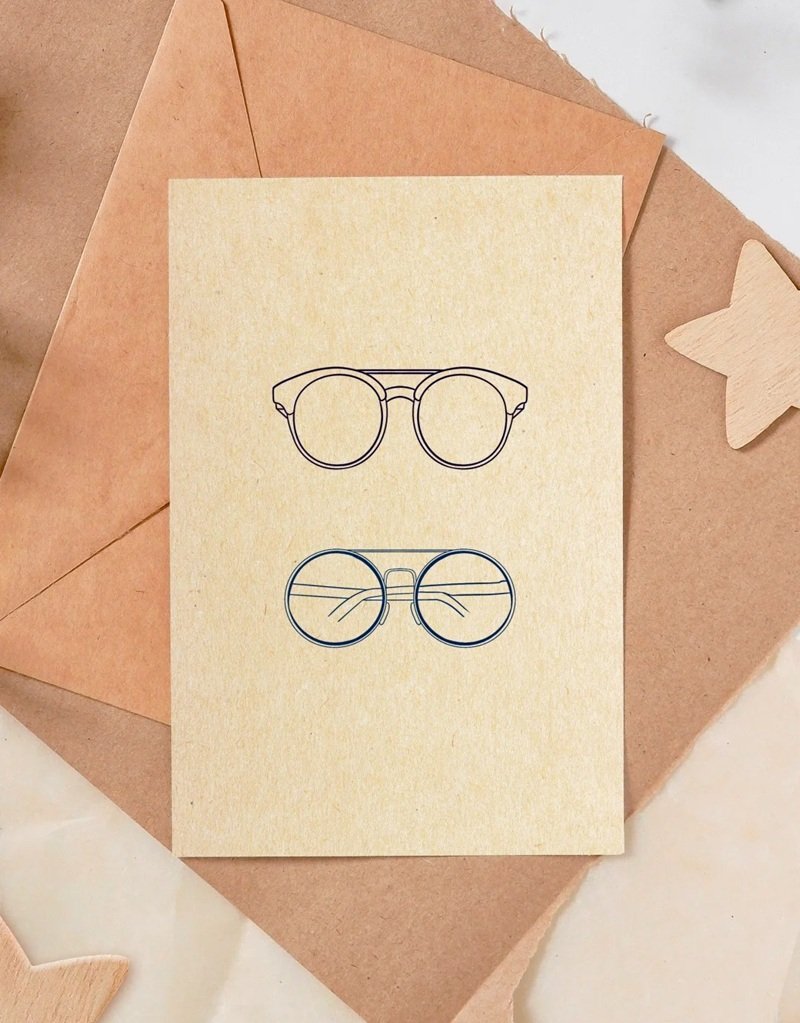 How to draw easy sunglasses 2