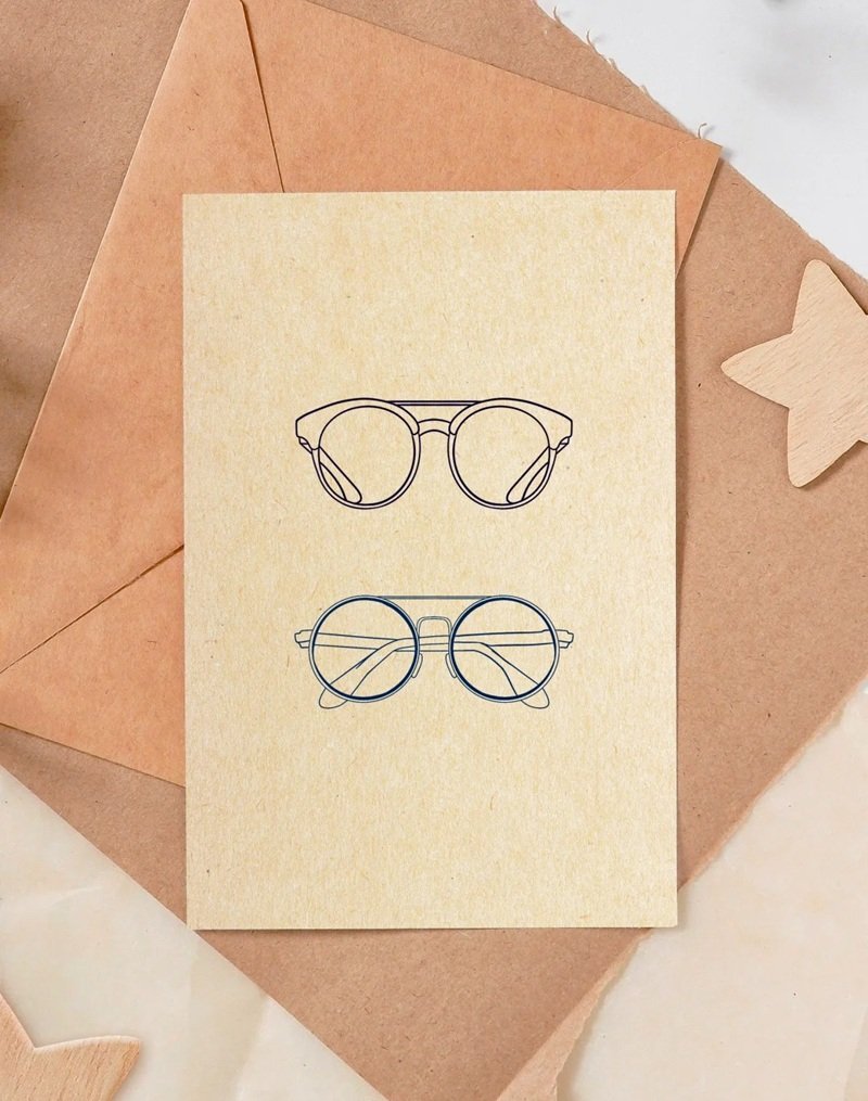 How to draw easy sunglasses 3