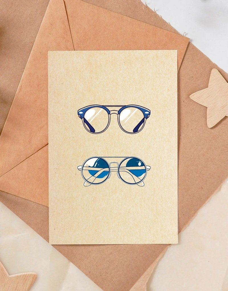 How to draw easy sunglasses 4