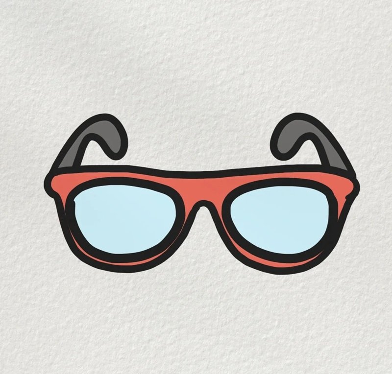 How to draw sunglasses easy