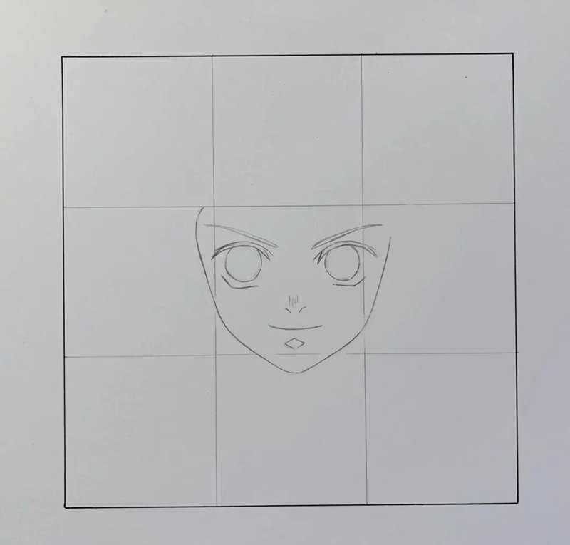 How to draw Tanjiro 1