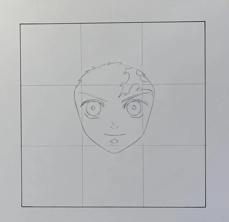 How to draw Tanjiro 2