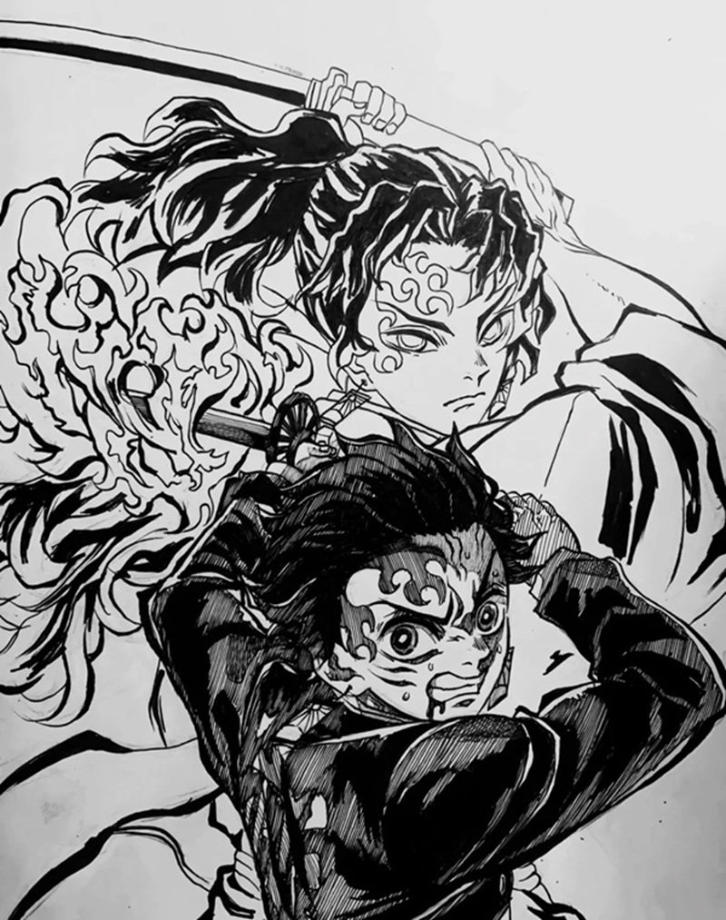 How to draw Tanjiro beautiful 5