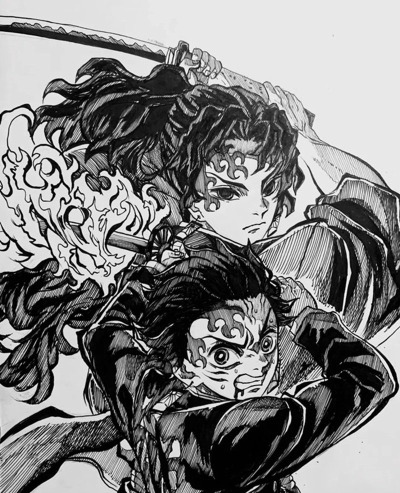 How to draw Tanjiro beautiful