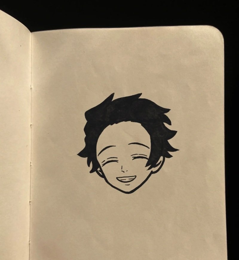 How to draw Tanjiro kamado 4
