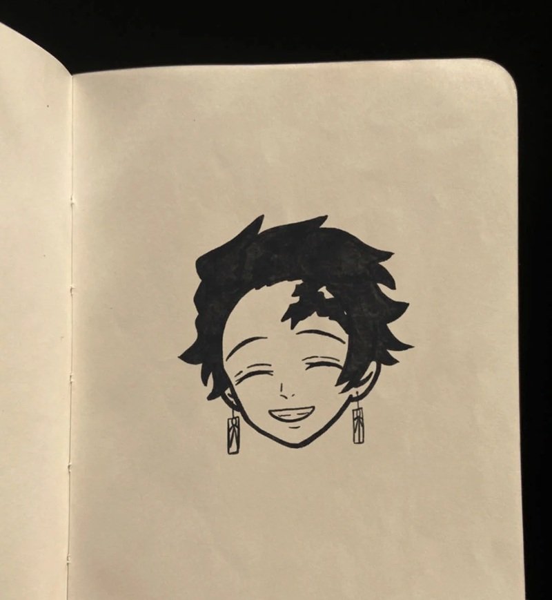 How to draw Tanjiro kamado