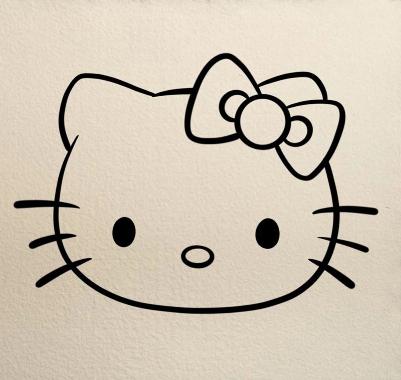 How to draw the hello kitty 4