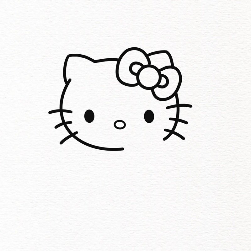 How to draw the hello kitty cute 3