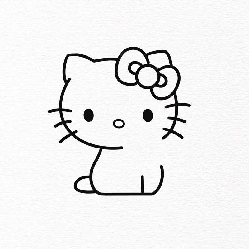 How to draw the hello kitty cute 4