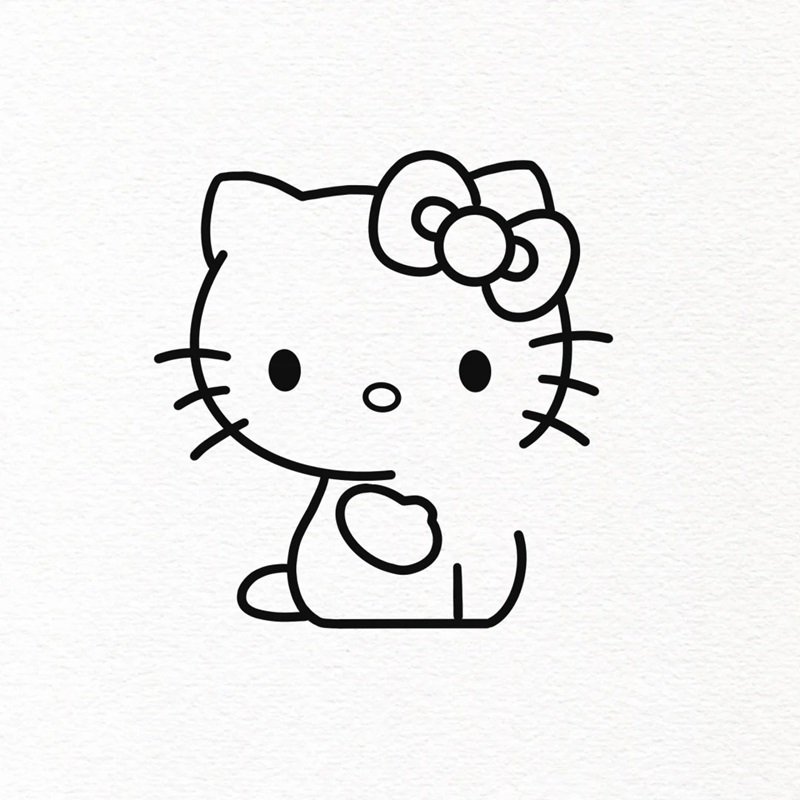 How to draw the hello kitty cute 5