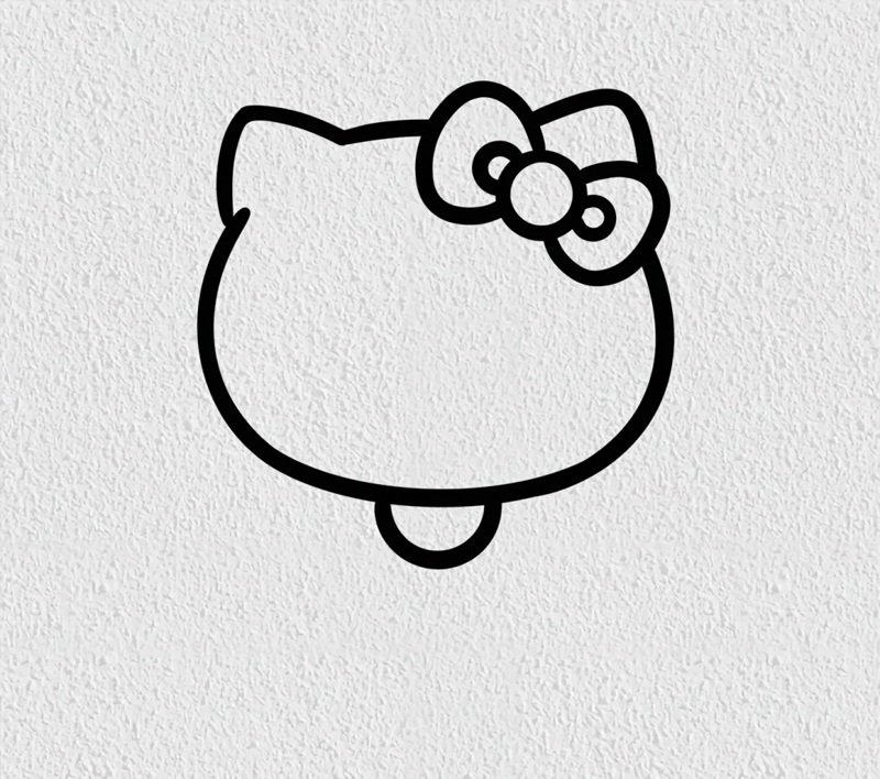 How to draw the hello kitty easy 4