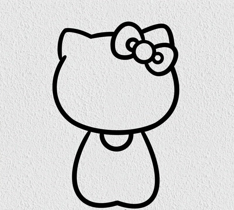 How to draw the hello kitty easy 5