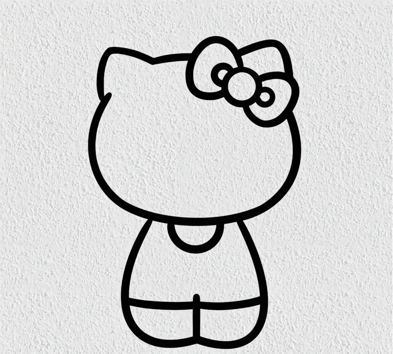 How to draw the hello kitty easy 6