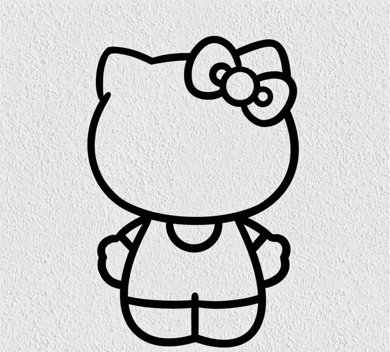 How to draw the hello kitty easy 7