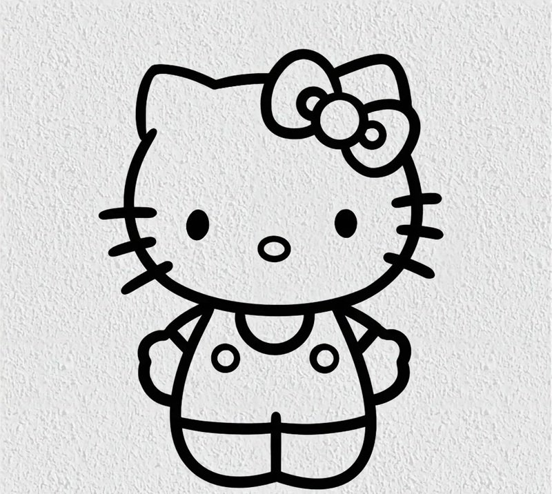 How to draw the hello kitty easy 8
