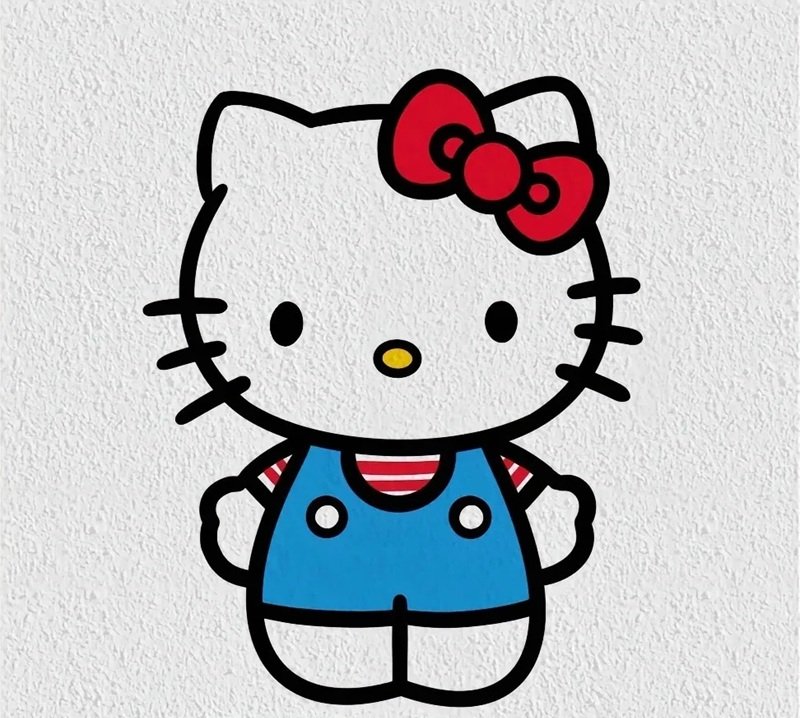 How to draw the hello kitty easy