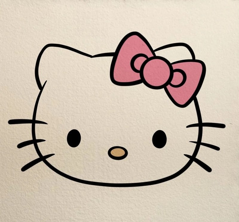How to draw the hello kitty