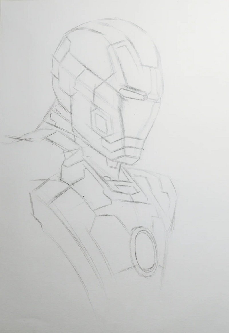 How to draw the iron man 1