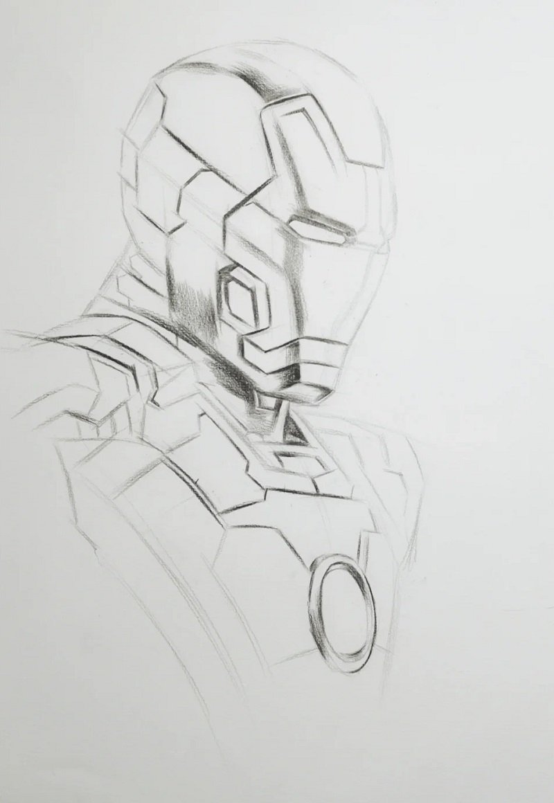 How to draw the iron man 2