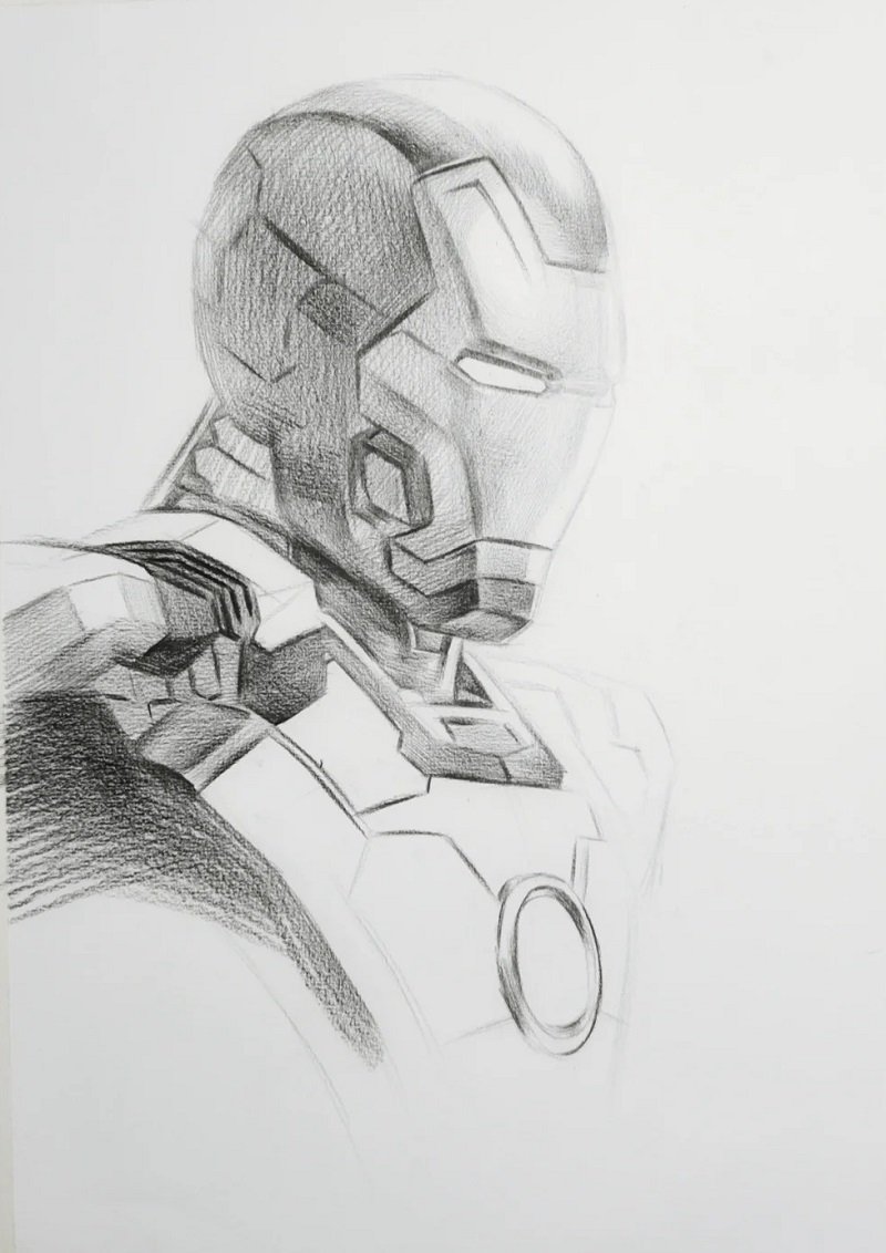 How to draw the iron man 3