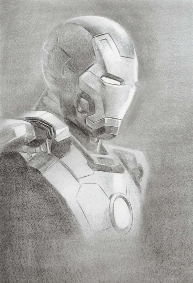 How to draw the iron man 5