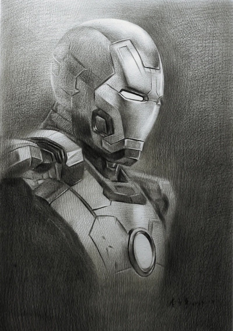 How to draw the iron man