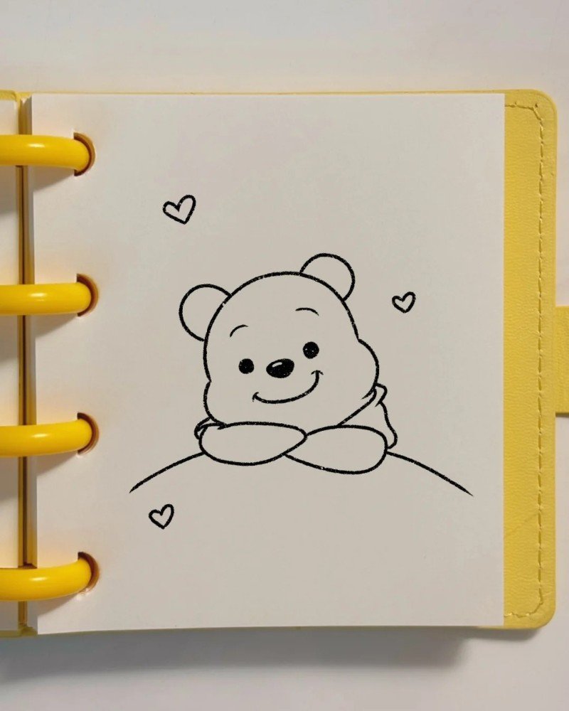 How to draw winnie the pooh bear 5