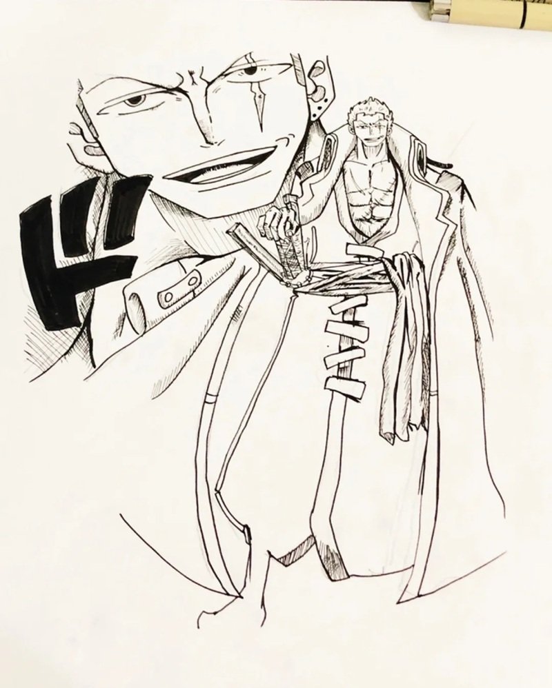 How to draw zoro 4