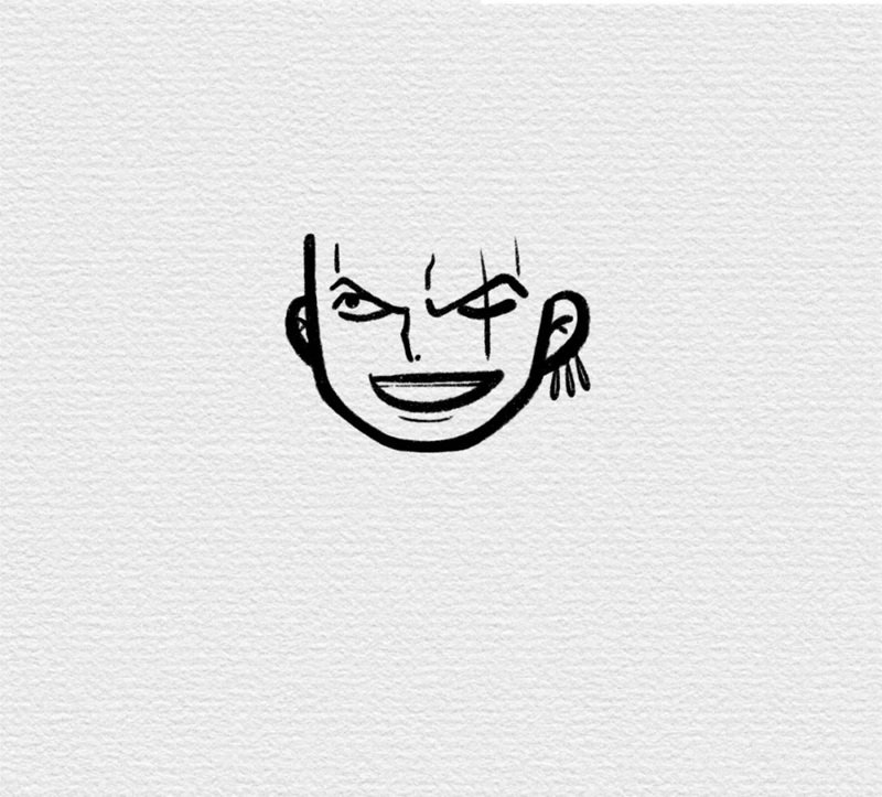 How to draw zoro easy 1