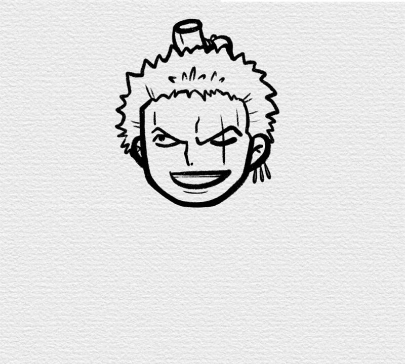 How to draw zoro easy 2