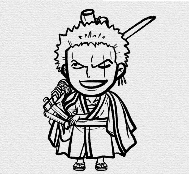 How to draw zoro easy 5