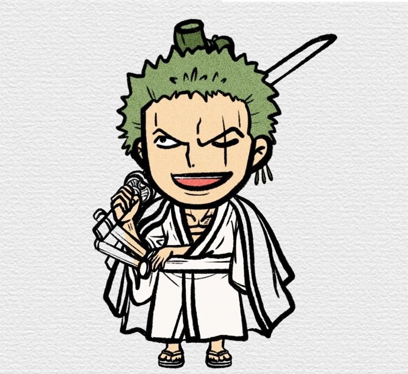 How to draw zoro easy 6
