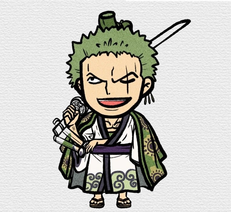How to draw zoro easy 8