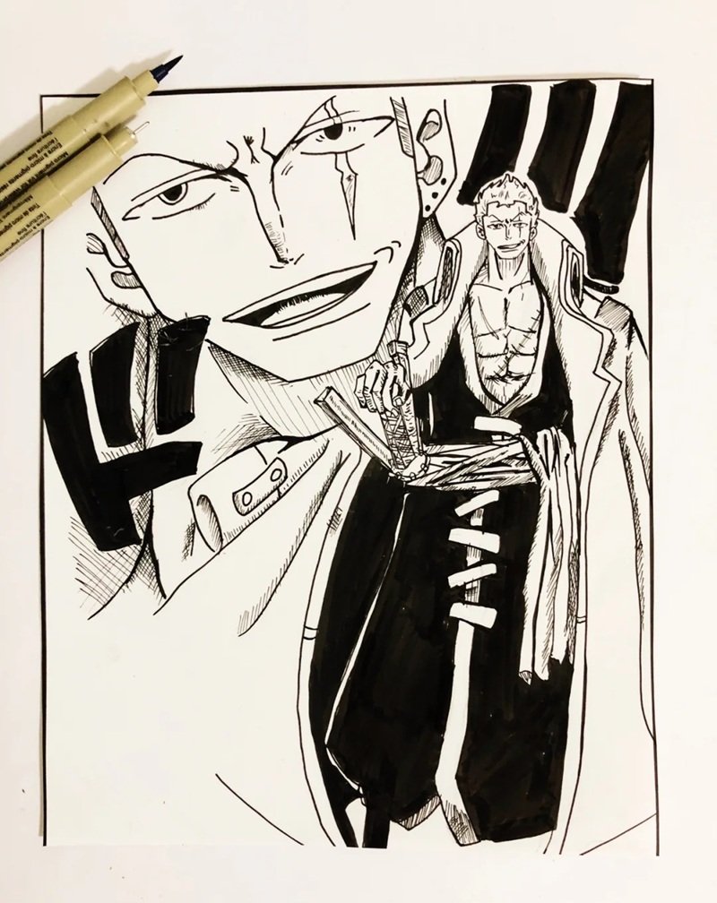 How to draw zoro