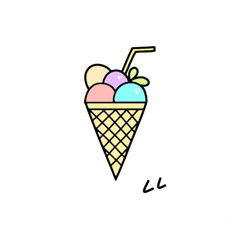 How to draw ice cream easy