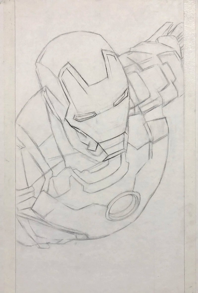 Iron man how to draw 1
