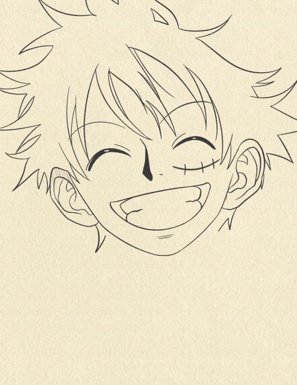 Luffy how to draw​ 2