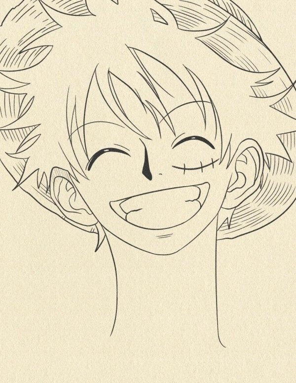 Luffy how to draw​ 4