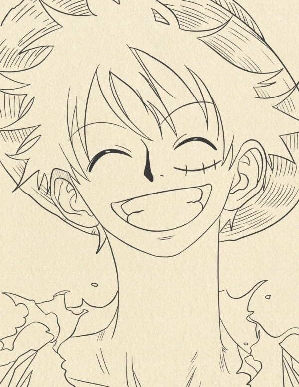 Luffy how to draw​ 6
