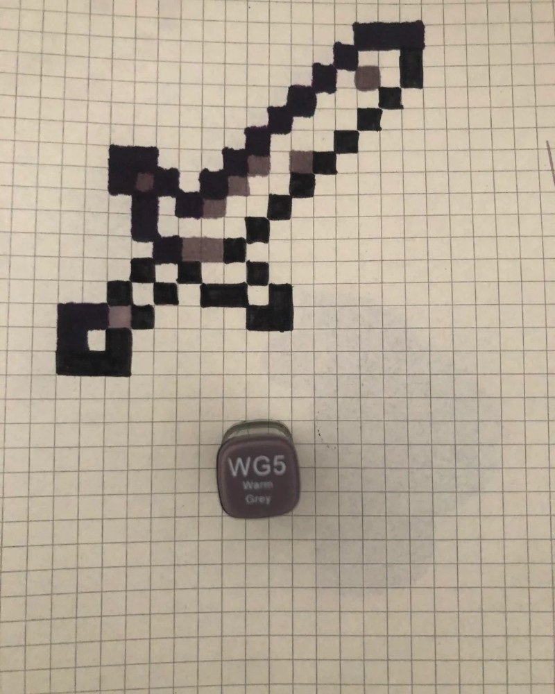 How to draw Minecraft easy 4