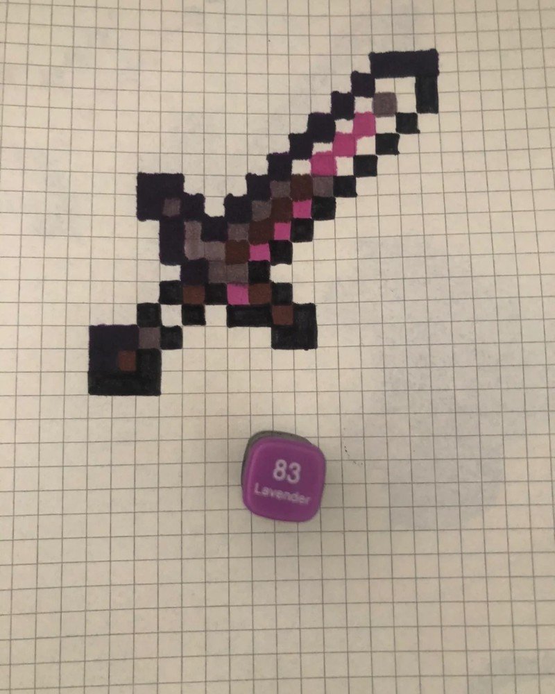 How to draw Minecraft easy 7