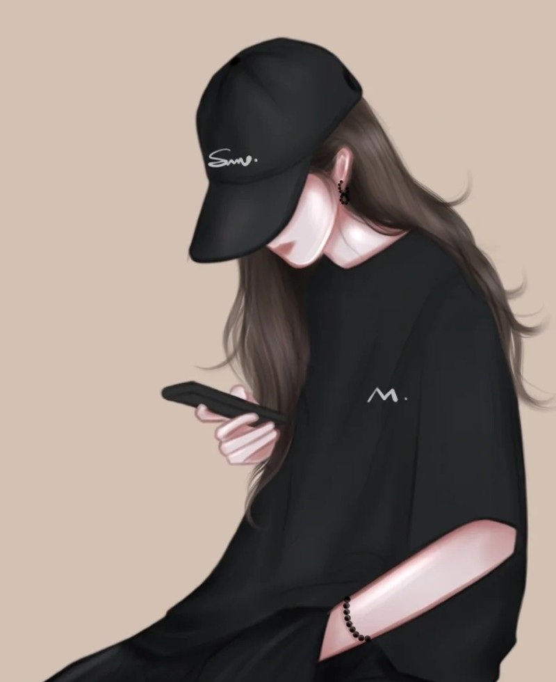 attitude cap girl dp 20