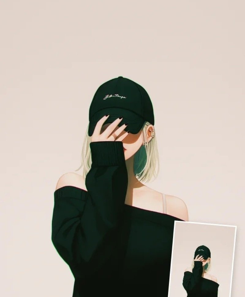 attitude cap girl dp 29