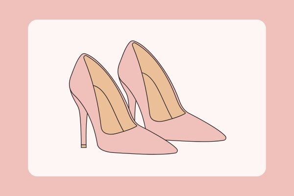 how to draw a high heel shoe